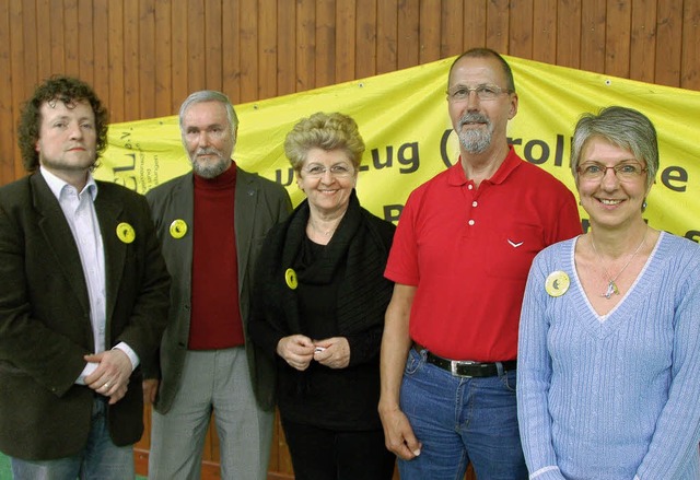 Die Fnf vom Vorstand der kmpferische...pe, Petra Rie (von links nach rechts)  | Foto: anja bochtler