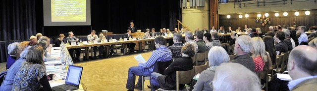Gemeinderatssitzung vor groem Publiku...Debatte. Viele meldeten sich zu Wort.   | Foto: Volker Mnch