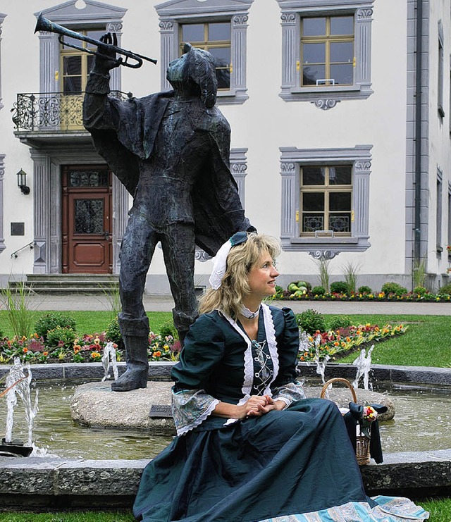 Als adelige Margarethe fhrt Monika Mutter knftig Gste durch Bad Sckingen.   | Foto: Tourismus GMBH