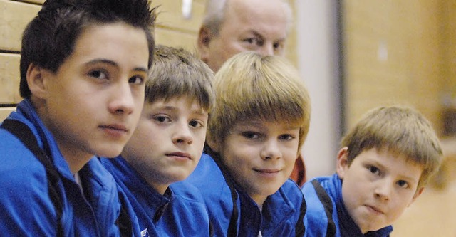 Das Siegerquartett vom ESV Weil in der...hlich, Lewin Gumbert und Lorenz Bieg   | Foto: kaufhold