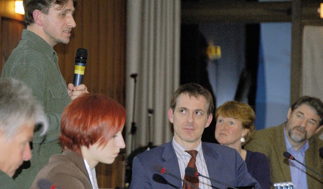 Auf dem Podium: Martin Gross (von link...ers. Nicht im Bild ist Peter Egerter.   | Foto: Ralf H. Dorweiler