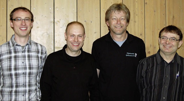 Neues Vorstandstrio des MV Geschwend: ...Vorsitzenden Harald Bay (von  links).   | Foto: U.Jger