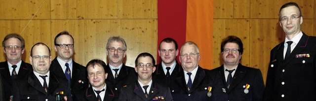 Zahlreich konnte Kommandant Reiner Gra...r, Wolfgang Jckle und Wilfried Haag.   | Foto: wolfgang knstle