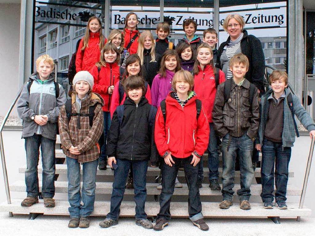 Die Klasse 4b der Sommerbergschule aus Buchenbach mit ihrer Lehrerin Ute Schaffert