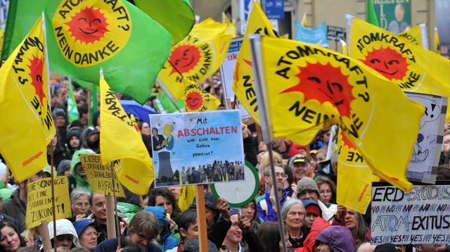 Die Anti-Atomkraft-Bewegung hat den Gr...ch in Breisach viele Stimmen beschert.  | Foto: dpa