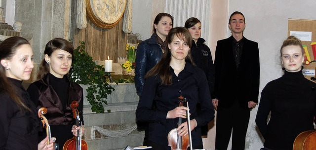 Mit anspruchsvoller Musik bereicherten...esdienst in der Pfarrkirche Hl. Kreuz.  | Foto: Binner-Schwarz