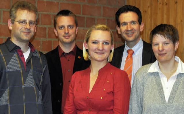 Vorstand der Stadtmusik (von links): D...zer, Benedikt Walter, Claudia Zettler   | Foto: Barbara Ruda