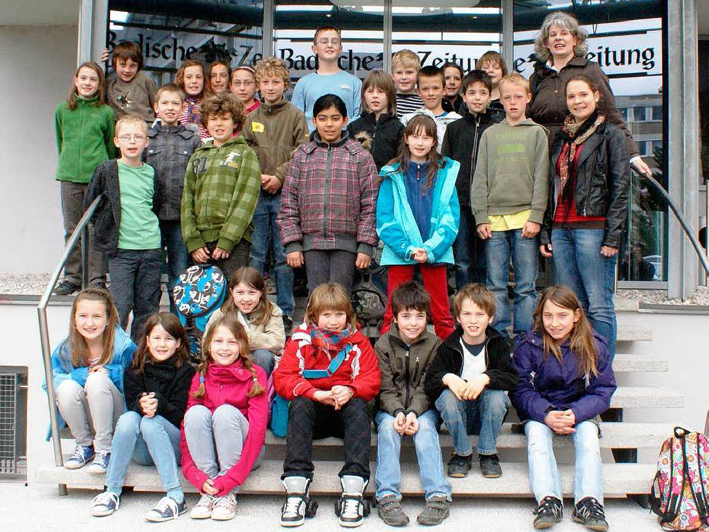Die Klasse 4 der Ernst-Leitz-Schule aus Sulzburg mit ihrer Lehrerin Irene Kaiser