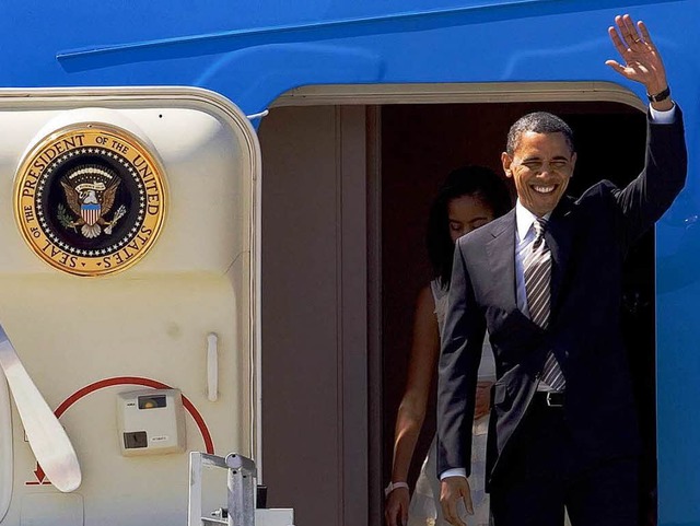 Wenn US-Prsident Barack Obama abhebt, ist mehr Wums dahinter.  | Foto: dpa