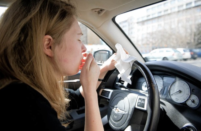 Hatschi: Heftige Niesattacken knnen A... in ihrem Wagen  vor Pollen schtzen.   | Foto: dpa
