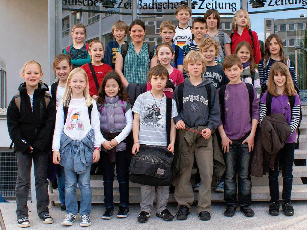 Die Klasse 4b der Grundschule Merdingen mit ihrer Lehrerin Stefanie Schmid