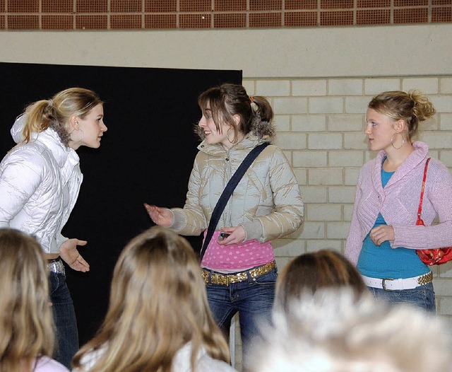 Ein Theaterstck zum Thema Ladendiebst...zum Lehrplan aller Lrracher Schulen.   | Foto: Kim Bode