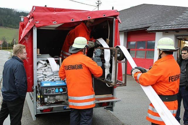 In wenigen Minuten ist ein Kilometer Schlauch verlegt