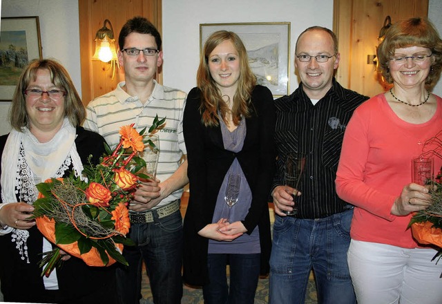 Treue Mitglieder wurden in der Jahresv...ole Rohrer, Frank Knig und Vroni Hog   | Foto: D. MAURER