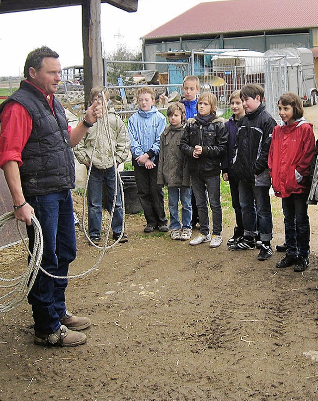 Dieter Hmmerle bei seiner Lasso-Vorfhrung  | Foto: Privat