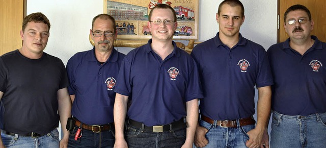 Zeller Feuerwehrvereins (von links):  ...el Friedrich, Kommandant Thomas Roth.   | Foto: Paul Berger