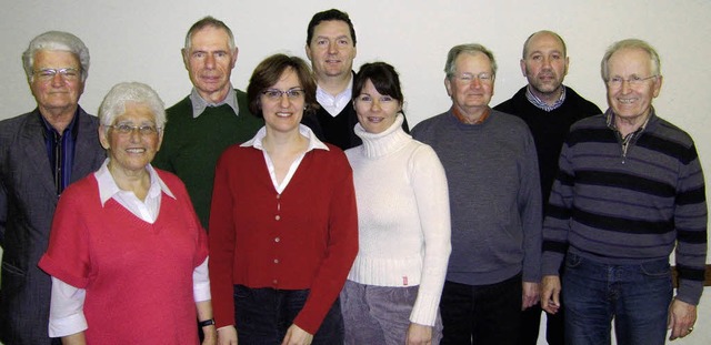 Der neue Vorstand des Baufrdervereins...n Ccilia Schupp-Ihle (4. von links).   | Foto: Wolfgang Meyer