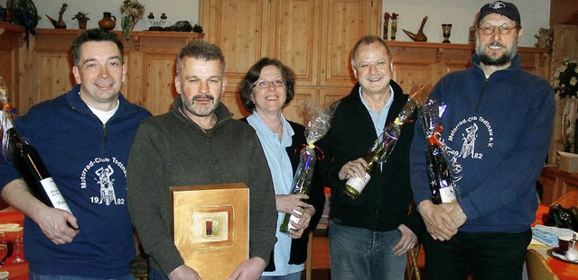 Geehrt  beim Motorradclub Todtnau (von...t, Karin und Max Krger, Emil Schiel.   | Foto: Privat