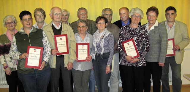 Ehrungen beim Schwarzwaldvereiin.  | Foto: Gnter Bank