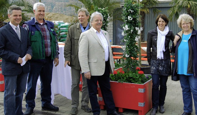 Der Verband Badischer Gartenbaubetrieb...ftakt zum Wettbewerb Entente Florale.   | Foto: Danielle Hirschberger