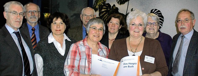 Peter Biwer, Horst Donner, Gerlinde B...enta Grether, Anton Reize (von links)   | Foto: Wieschenkmper