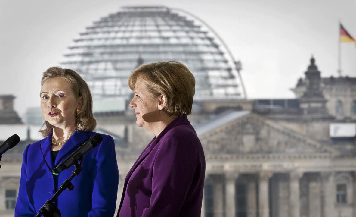 Kanzlerin  Merkel und US-Außenminister...bilateralen Gesprächen im Kanzleramt.   | Foto: DPA