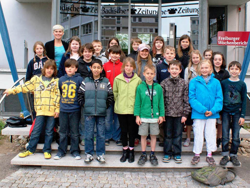 Die Klasse 4a der Julius-Leber-Schule aus Breisach mit ihrer Lehrerin Ruth Mitschker