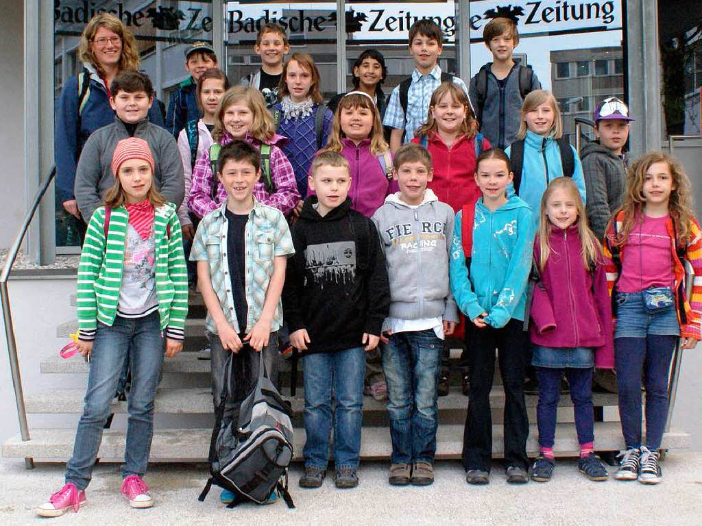 Die Klasse 4c der Julius-Leber-Schule aus Breisach mit ihrer Lehrerin Karin Bitzenhofer