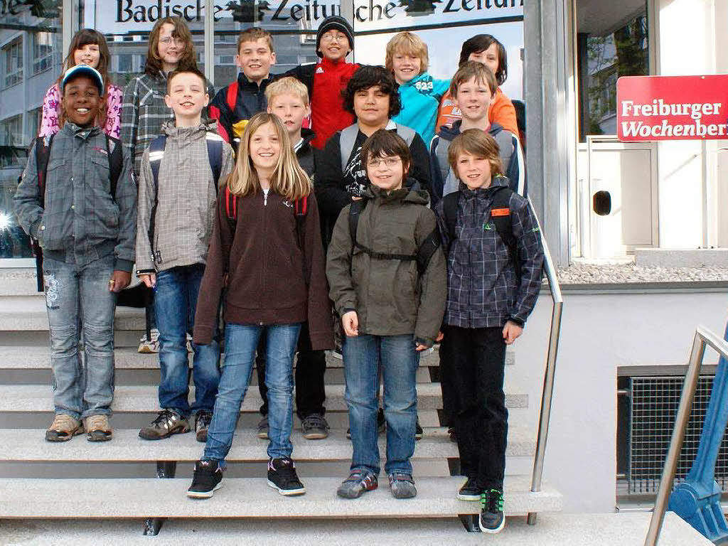 Die Klasse 4a der Grundschule aus Bad Bellingen-Rheinweiler mit ihrer Lehrerin Irmi Hartmann-Diekers