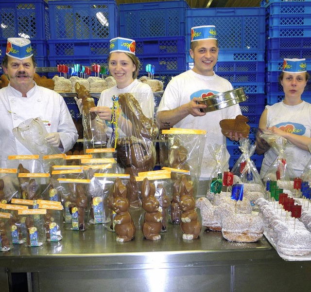 Osterhasen und Osterlmmerproduktion in Biengen.  | Foto: G. Blansche