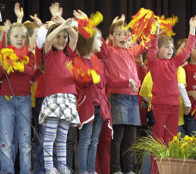 Hertener und Degerfelder Schüler begeisterten mit ihrem Auftritt.  | Foto: Ingrid Böhm-Jacob
