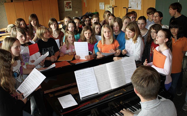 Die Chor-AG des Georg-Bchner-Gymnasiu... fr das Konzert am nchsten Dienstag   | Foto: hannah klusmann