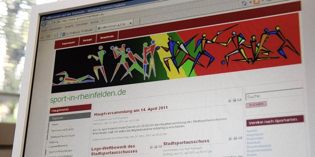 Die Startseite der neuen Homepage, auf...n unter www.sport-in-rheinfelden.de.    | Foto: Peter Gerigk