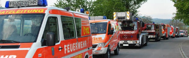 tlingen  in der Hand der Feuerwehr.  ...ng waren  alle Abteilungen angereist.   | Foto: SEDLAK