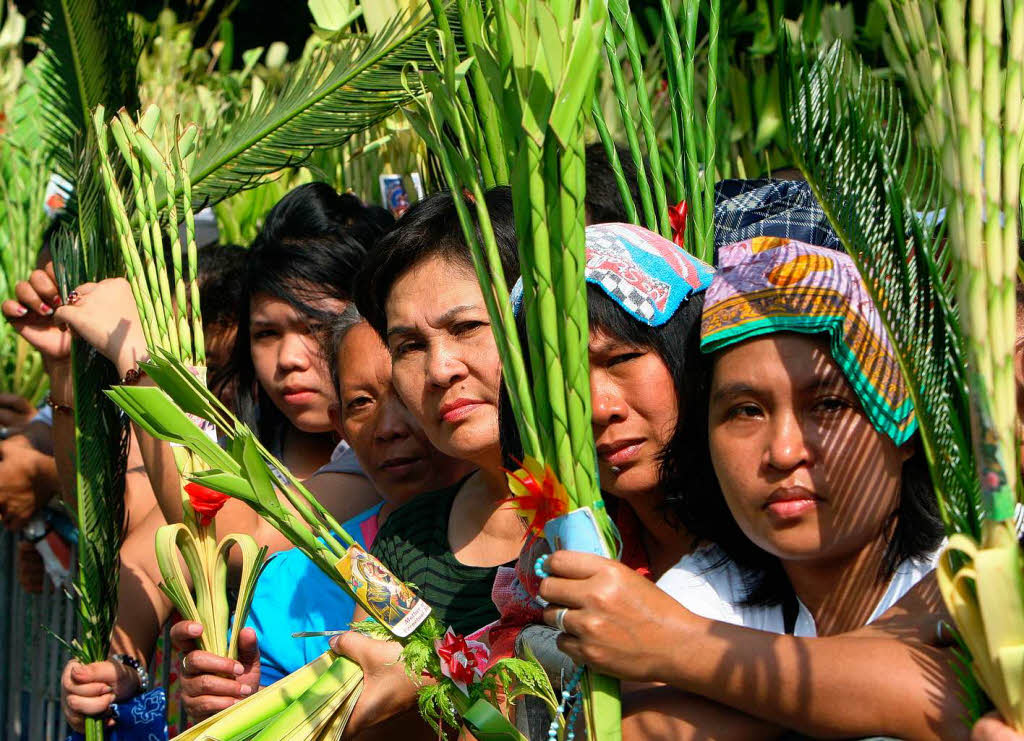 Palmsonntag in Manila auf den Philippinen