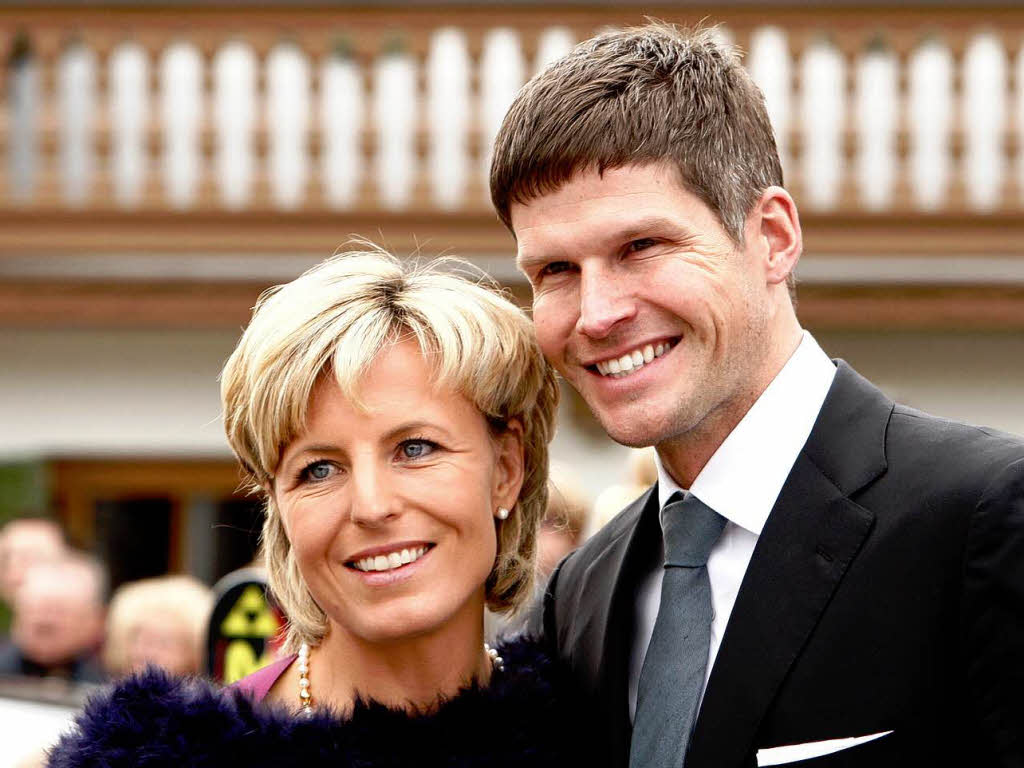 Die ehemalige Skiluferin Martina Ertl-Renz mit ihrem Mann Sven Renz