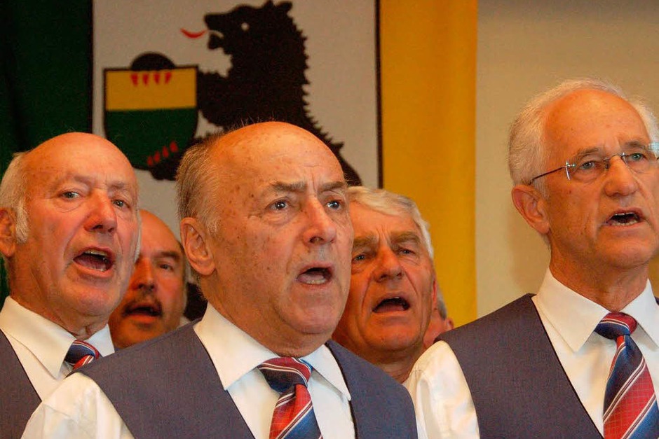 Die Sänger des Männergesangvereins „Eintracht“ Merzhausen. (Foto: Tanja Bury) Die Sänger des Männergesangvereins „Eintracht“ Merzhausen. (Foto: Tanja Bury)