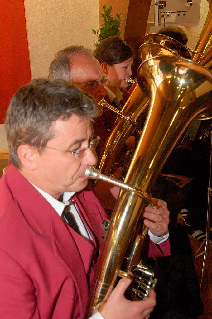 Musiker des Musikvereins, der in diesem Jahr seinen 100. Geburtstag feiern kann.