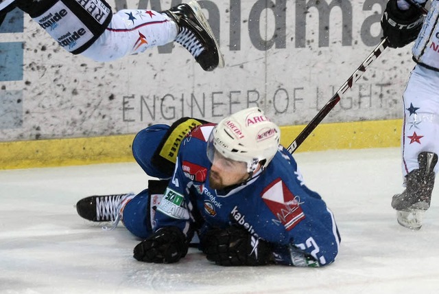 Am Boden zerstrt waren die Wild Wings...ten Final-Heimspiel gegen Ravensburg.   | Foto: dieter reinhardt