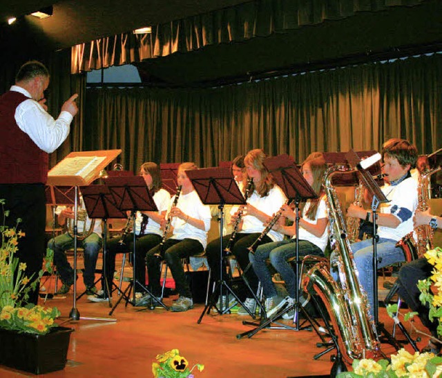 Wussten das Publikum zu begeistern, die Zglinge des Musikverein Riedern.  | Foto: Luisa Denz