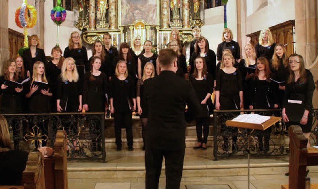 Der Mdchenchor Chorus Juvenalis aus d...stag zu Gast in der St.-Gallus-Kirche.  | Foto: Kugler