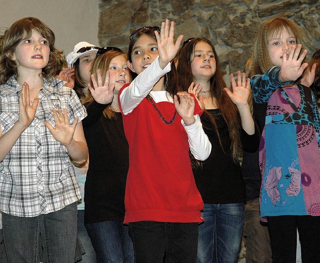 Mit dem Musical &#8222;Der verlorene S...nzgen  in der Pfarrscheuer Luttingen.   | Foto: Brigitte Chymo