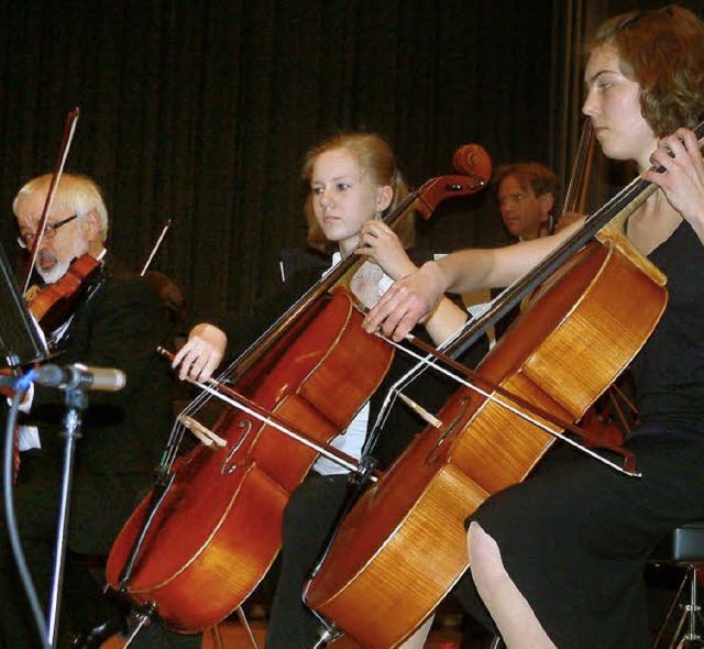 Die junge Cellosolistin Julia Hilpert ...estervereins Bad Sckingen im Kursaal.  | Foto: Roswitha Frey
