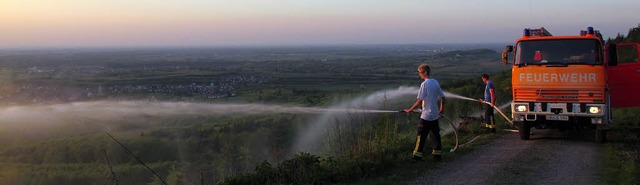 Landschaftspflege mit dem C-Rohr: Die ...mmerung Tausende Bumchen mit Wasser.   | Foto: Stefan Phler