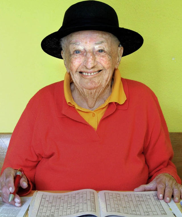 Frieda Luise Sedelmaier wird heute 100 Jahre alt.   | Foto: Peter Heck