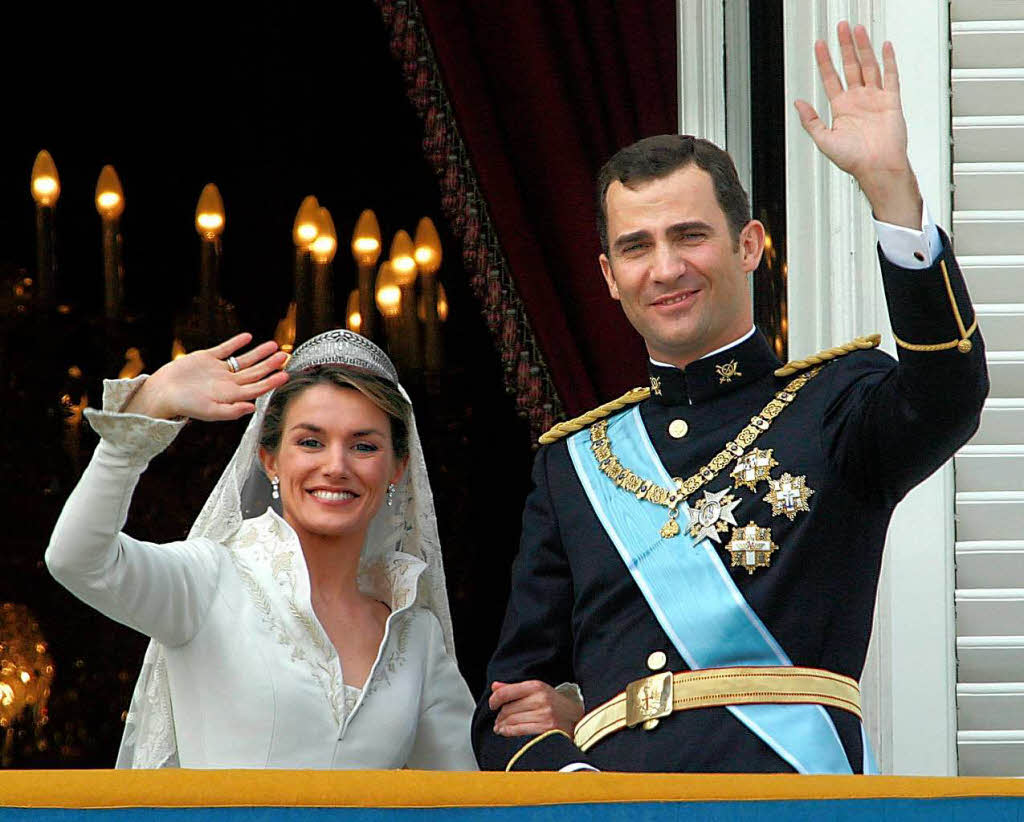 Kronprinz Felipe von Spanien und Letizia.