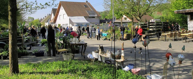 15 Pflanzenfreunde, darunter auch fnf...les rund um den Garten zum Verkauf an.  | Foto: Privat