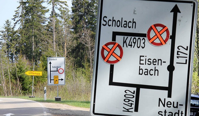 Umleitungen rund um Eisenbach machen d...ortskundige Autofahrer zum Abenteuer.   | Foto: Gert Brichta