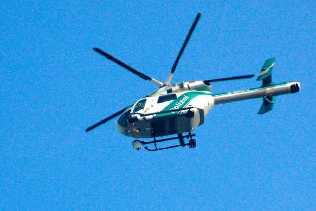 Vermisstensuche mit Polizeihubschrauber