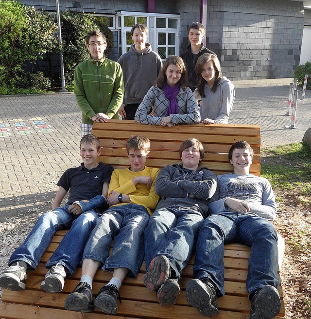 Probeliegen macht Spa &#8211; die &#8...gen der Sommerbergschule Buchenbach.    | Foto: Josef Faller